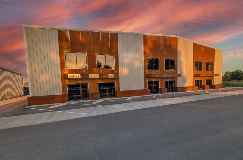 Our shop in Caldwell Idaho, just after sunrise